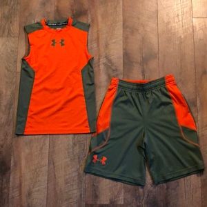 Under Armour fitted tank and shorts set